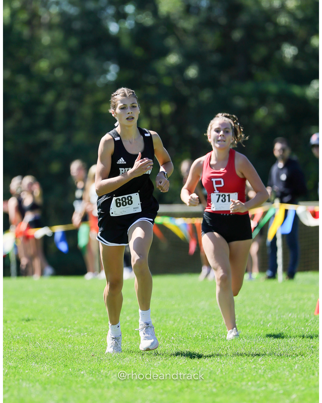 Aubrey Jarvis - Pilgrim High School - 21:12.90 - Grace Cooney - Portsmouth High School - 21:12.09 - 2025 Injury Fund Carnival XC Cross Coun…