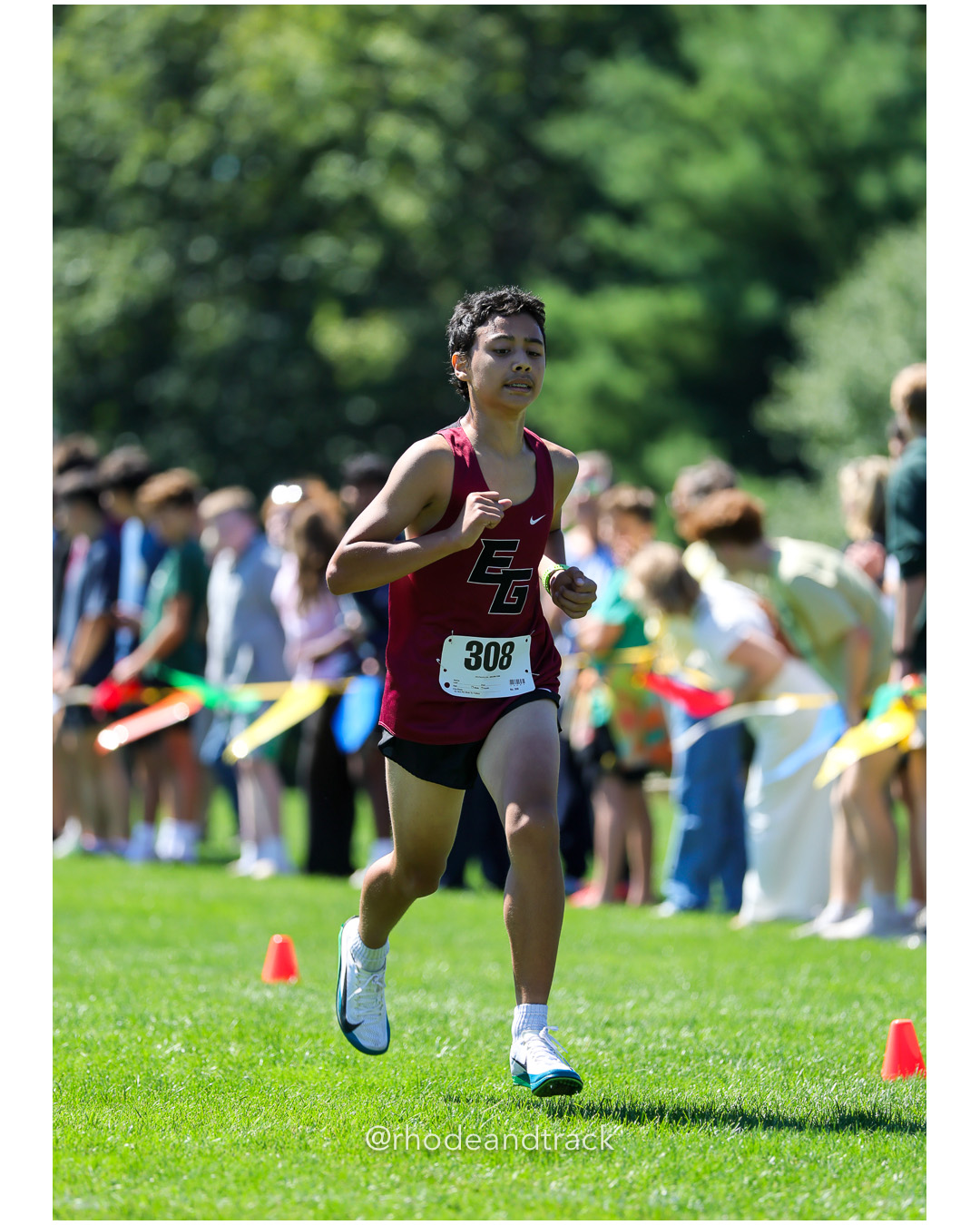 Micah Dru - East Greenwich High School - 14:13.43 - 2025 Injury Fund Carnival XC Cross Country Race - Deerfield Park, Smithfield RI - Augus…
