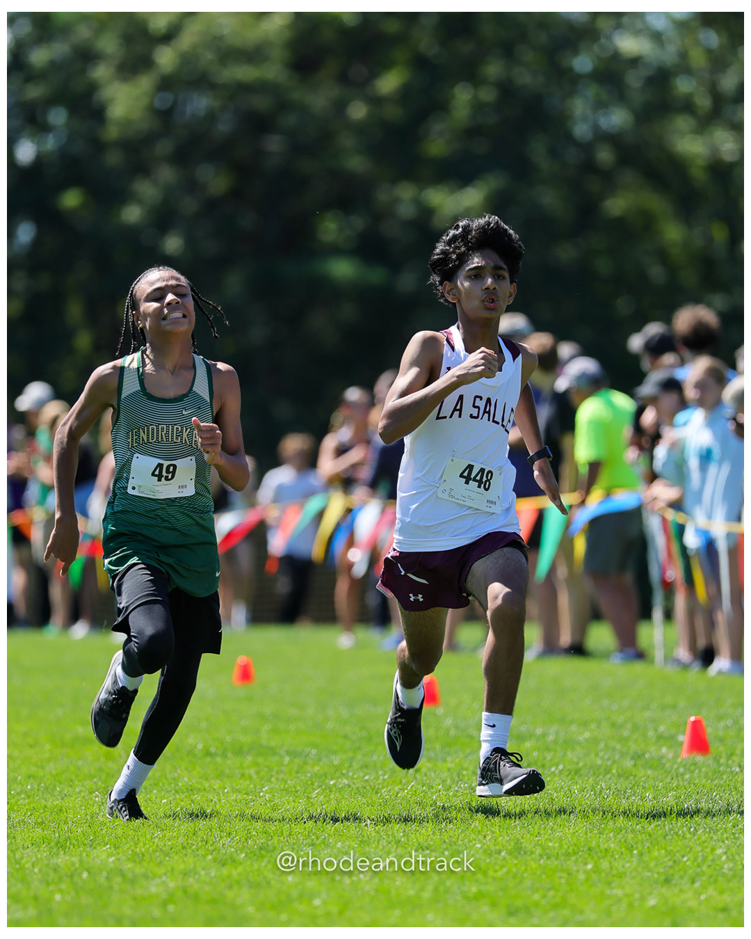 Noah Bonilla - Bishop Hendricken High School - 16:08.91 - Sid Simha - La Salle Academy - 16:07.13 - 2025 Injury Fund Carnival XC Cross Coun…