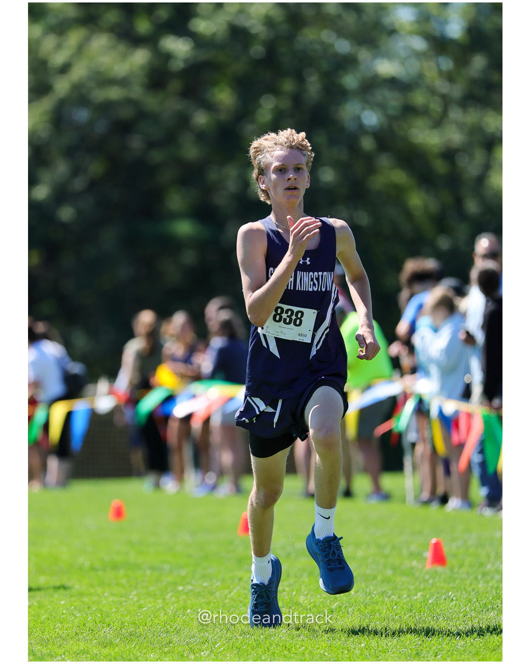 Sam Allan - South Kingstown High School - 16:34.26 - 2025 Injury Fund Carnival XC Cross Country Race - Deerfield Park, Smithfield RI - Augu…