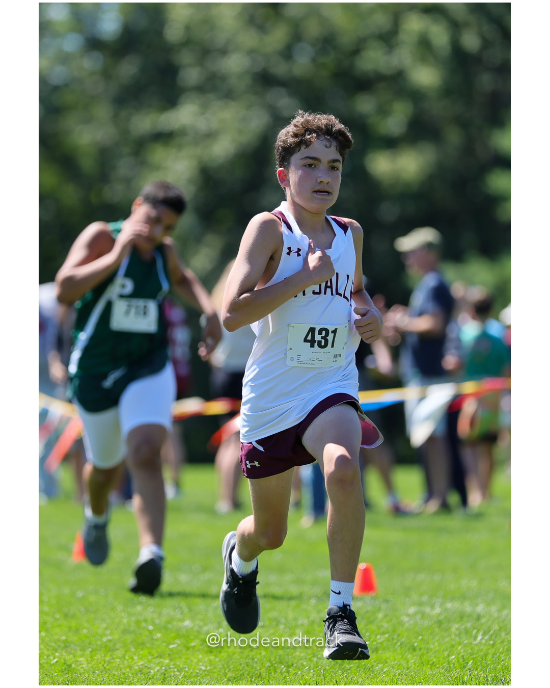 Tyler Fecteau - La Salle Academy - 21:42.54 - 2025 Injury Fund Carnival XC Cross Country Race - Deerfield Park, Smithfield RI - August 30 2…