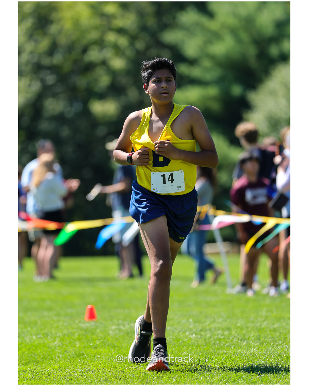 Arjun Bansal - Barrington High School - 22:28.74 - 2025 Injury Fund Carnival XC Cross Country Race - Deerfield Park, Smithfield RI - August…