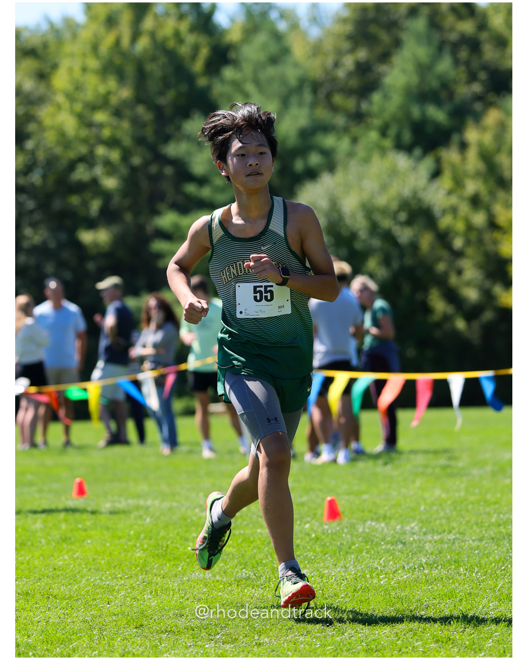 Jinu Kim - Bishop Hendricken High School - 22:33.55 - 2025 Injury Fund Carnival XC Cross Country Race - Deerfield Park, Smithfield RI - Aug…