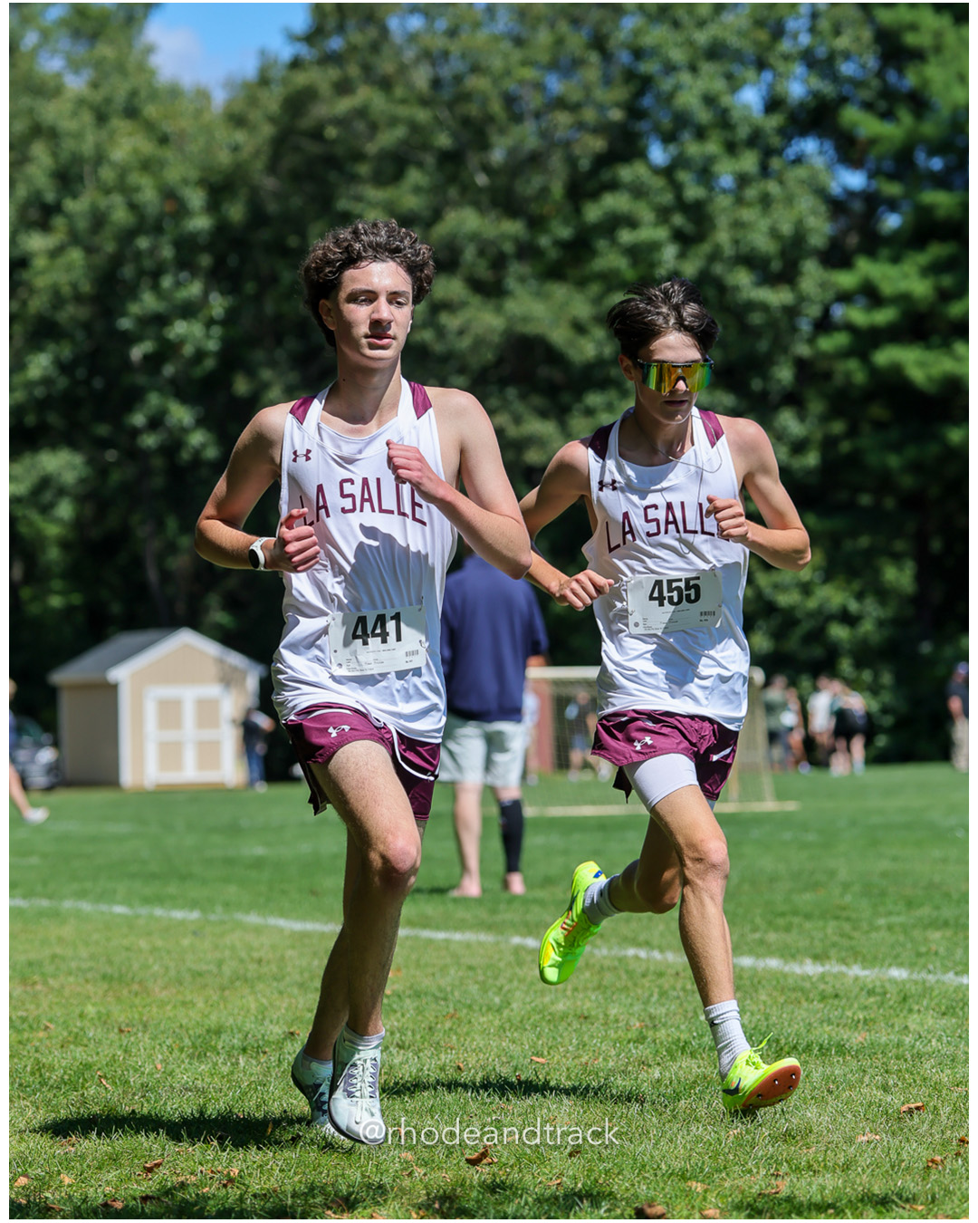 Alexander Osmani - La Salle Academy - 19:31.41 - Eric Wilding - La Salle Academy - 19:40.46 - 2025 Injury Fund Carnival XC Cross Country Race - Deerfield Park, Smithfield RI - August 30 2025 File: ./dir-8-Boys-Mark-Skinkle-Race/250830-2025-ritca-injury-fund-xc-cross-country-deerfield-park-smithfield-rhode-island-968-296A9811.jpg Alexander Osmani - La Salle Academy - 19:31.41 - Eric Wilding - La Salle Academy - 19:40.46 - 2025 Injury Fund Carnival XC Cross Country Ra…