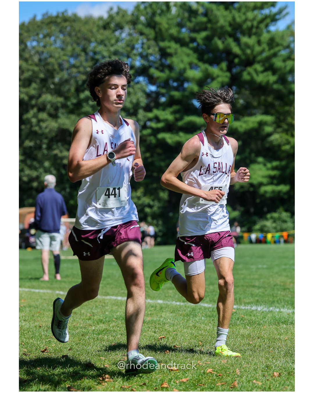 Alexander Osmani - La Salle Academy - 19:31.41 - Eric Wilding - La Salle Academy - 19:40.46 - 2025 Injury Fund Carnival XC Cross Country Race - Deerfield Park, Smithfield RI - August 30 2025 File: ./dir-8-Boys-Mark-Skinkle-Race/250830-2025-ritca-injury-fund-xc-cross-country-deerfield-park-smithfield-rhode-island-969-296A9814.jpg Alexander Osmani - La Salle Academy - 19:31.41 - Eric Wilding - La Salle Academy - 19:40.46 - 2025 Injury Fund Carnival XC Cross Country Ra…