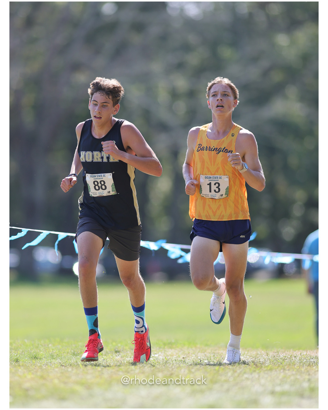 Gavin Shipperley – North Kingstown High School - Colby Napolitano – Barrington High School - 2025 RI Ocean State XC Invitational - Goddard Memorial Park - Warwick, RI - September 27 2025 File: ./250927-2025-ocean-state-xc-invitational-warwick-ri-412-296A9203.jpg Gavin Shipperley – North Kingstown High School - Colby Napolitano – Barrington High School - 2025 RI Ocean State XC Invitational - Goddard…