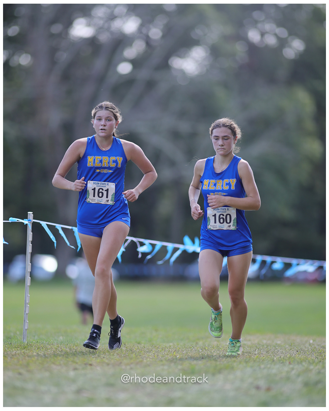 Calista Nephew – Mercy High School - Alyson Low – Mercy High School - 2025 RI Ocean State XC Invitational - Goddard Memorial Park - Warwick…