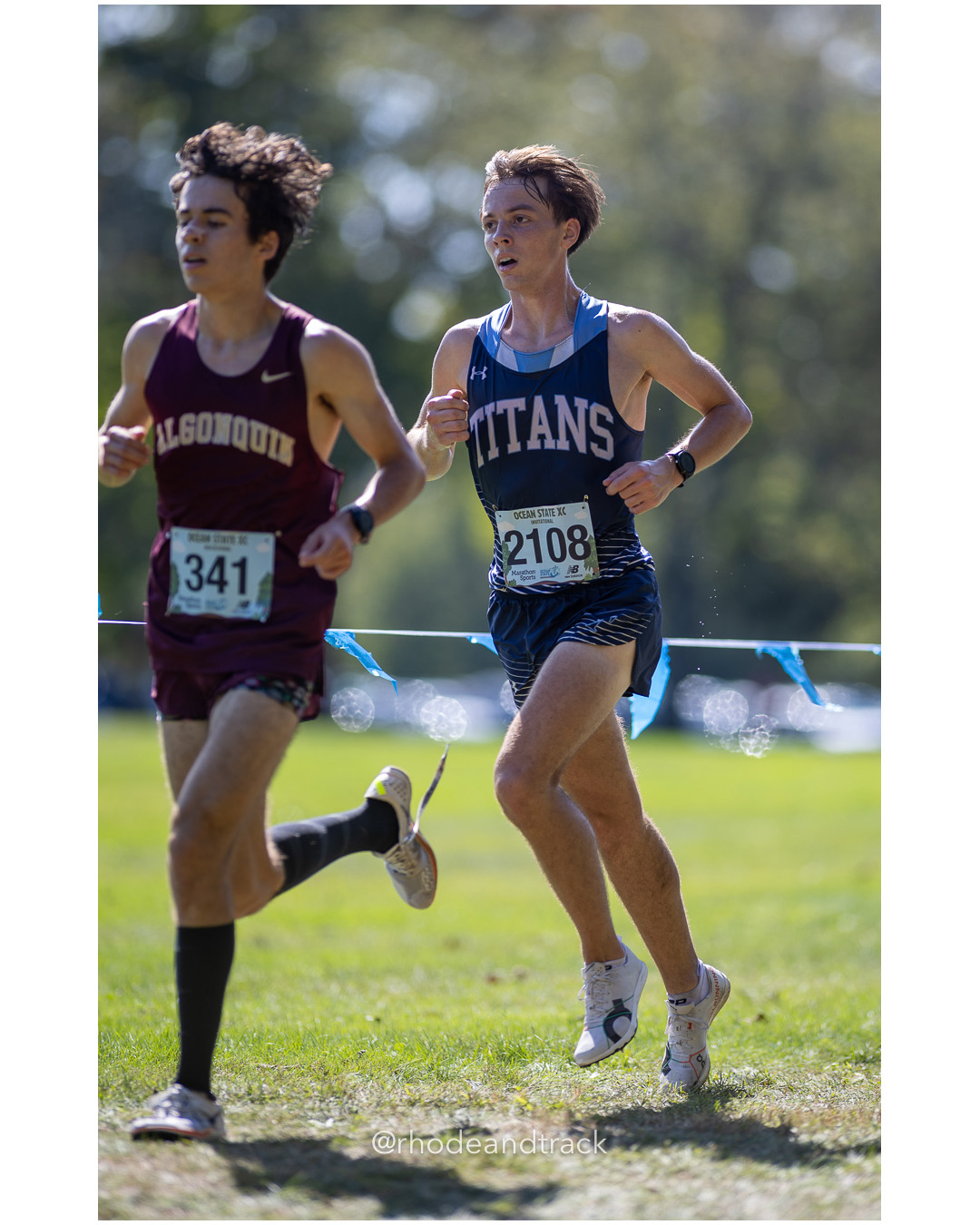 Trent Bedard – Algonquin Regional High School - Cole Burns – Nashua North High School - 2025 RI Ocean State XC Invitational - Goddard Memorial Park - Warwick, RI - September 27 2025 File: ./250927-2025-ocean-state-xc-invitational-warwick-ri-86-062A2270.jpg Trent Bedard – Algonquin Regional High School - Cole Burns – Nashua North High School - 2025 RI Ocean State XC Invitational - Goddard Memor…