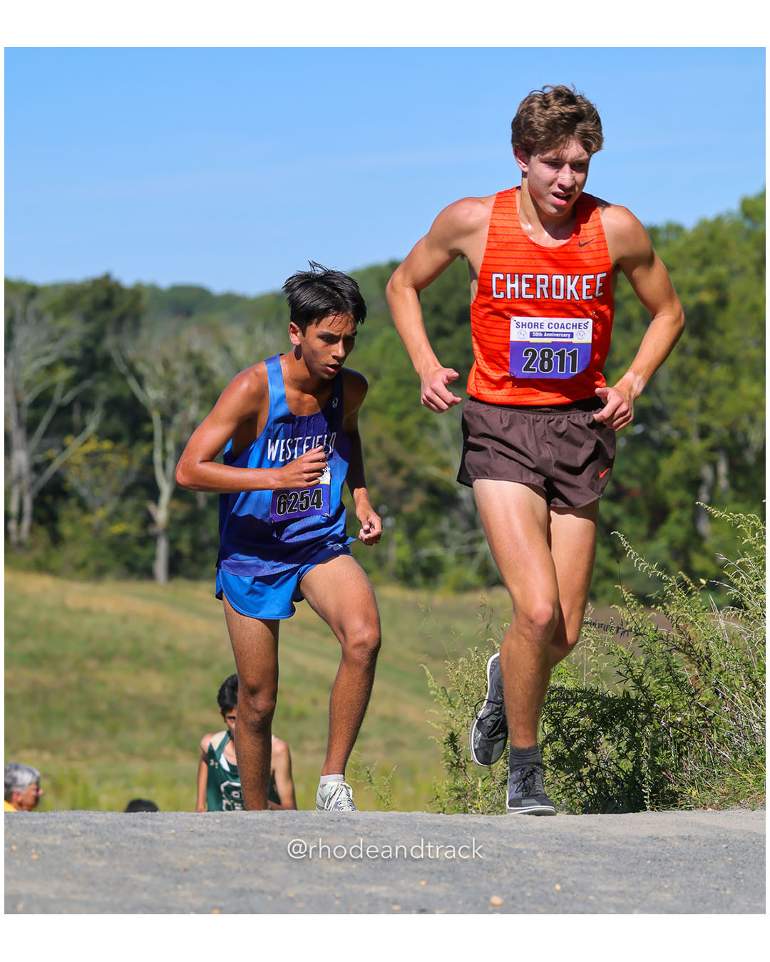 Brent Kengeri - Westfield HS - 17:30 - Dominic Pileri - Cherokee HS - 18:04 - Boys Varsity A - Shore Coach’s Invitational - Varsity A race - Holmdel Park - Holmdel, NJ - October 4, 2025 File: ./dir-Boys-Varsity-A/251004-shore-invitational-holmdel-nj-october-4-2025-412-296A5908.jpg Brent Kengeri - Westfield HS - 17:30 - Dominic Pileri - Cherokee HS - 18:04 - Boys Varsity A - Shore Coach’s Invitational - Varsity A race…