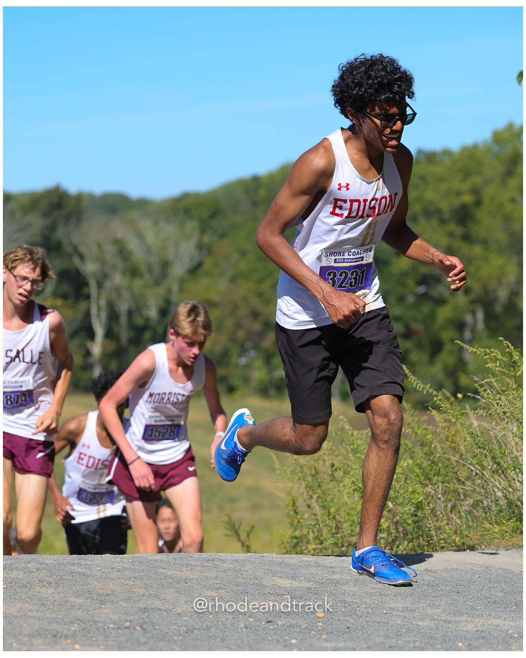 Jackson Lewis - La Salle Academy - 19:10 - Brendan Doyle - Morristown HS - 19:20 - Aaron Johnson - Edison HS - 19:29 - Boys Varsity A - Shore Coach’s Invitational - Varsity A race - Holmdel Park - Holmdel, NJ - October 4, 2025 File: ./dir-Boys-Varsity-A/251004-shore-invitational-holmdel-nj-october-4-2025-461-296A6493.jpg Jackson Lewis - La Salle Academy - 19:10 - Brendan Doyle - Morristown HS - 19:20 - Aaron Johnson - Edison HS - 19:29 - Boys Varsity A - Sho…