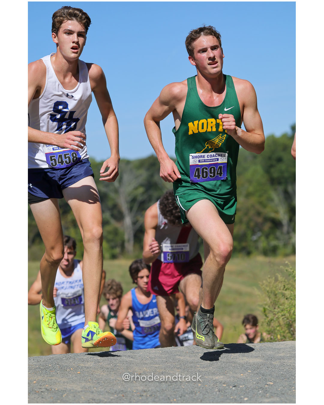Tommy Basinger - Seton Hall Prep - 18:01 - Caleb Morman - North Hunterdon HS - 17:44 - Boys Varsity B - Shore Coach’s Invitational - Varsity A race - Holmdel Park - Holmdel, NJ - October 4, 2025 File: ./dir-Boys-Varsity-B/251004-shore-invitational-holmdel-nj-october-4-2025-318-296A4260.jpg Tommy Basinger - Seton Hall Prep - 18:01 - Caleb Morman - North Hunterdon HS - 17:44 - Boys Varsity B - Shore Coach’s Invitational - Varsit…