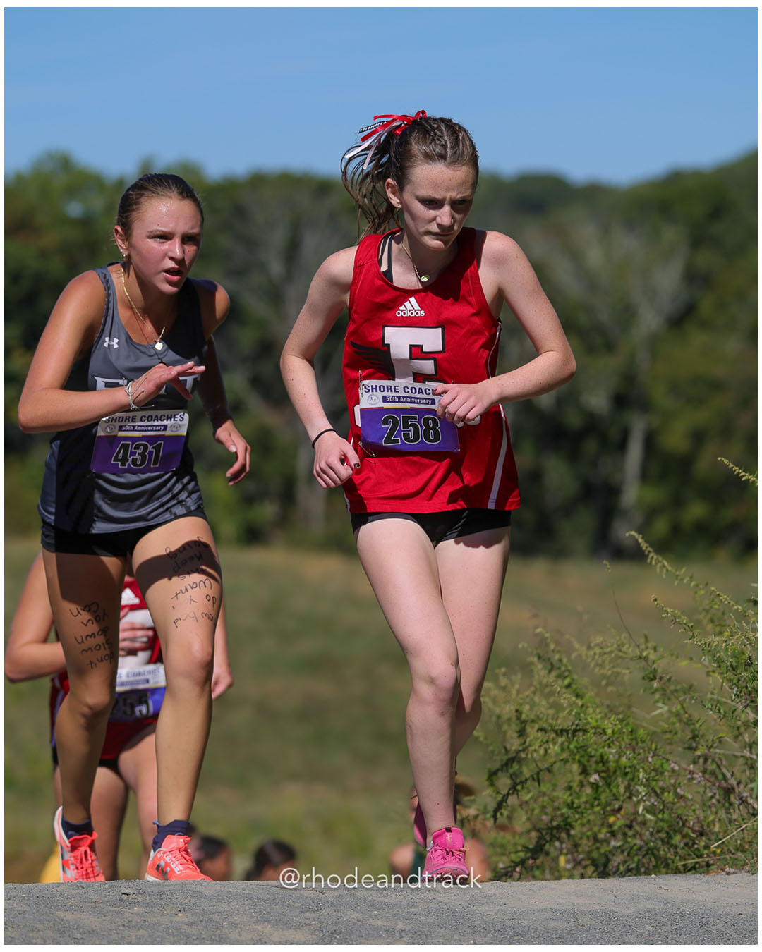 Corinne Conley - Egg Harbor Twp HS - 21:00 - Katherin Grottini - Cherry Hill East HS - 21:03 - Girls Varsity A - Shore Coach’s Invitational - Varsity A race - Holmdel Park - Holmdel, NJ - October 4, 2025 File: ./dir-Girls-Varsity-A/251004-shore-invitational-holmdel-nj-october-4-2025-257-296A3302.jpg Corinne Conley - Egg Harbor Twp HS - 21:00 - Katherin Grottini - Cherry Hill East HS - 21:03 - Girls Varsity A - Shore Coach’s Invitational…