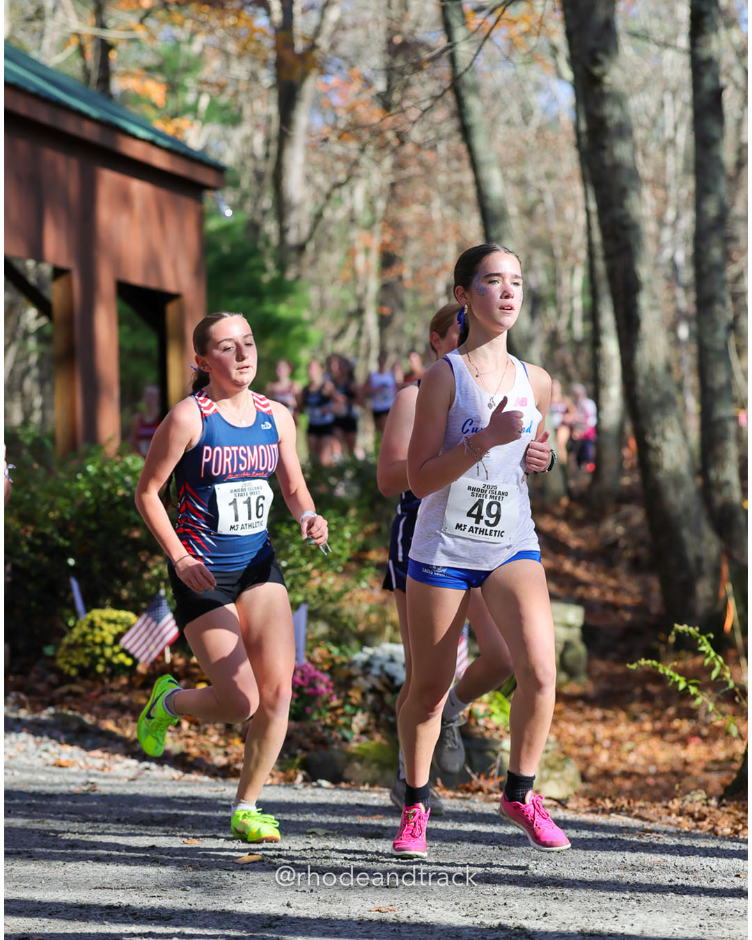 Sara Higgins, Portsmouth High School, 22:45.71, 85 - Rebecca Davis, Cumberland, 22:59.08, 90 - RI Cross Country State Championship - Ponaganset High School - North Scituate, RI - November 1, 2025 File: ./dir-1-Girls-Championship/251101-2025-RI-Cross-Country-State-Championships-Ponaganset-132-296A9624.jpg Sara Higgins, Portsmouth High School, 22:45.71, 85 - Rebecca Davis, Cumberland, 22:59.08, 90 - RI Cross Country State Championship - Ponaga…