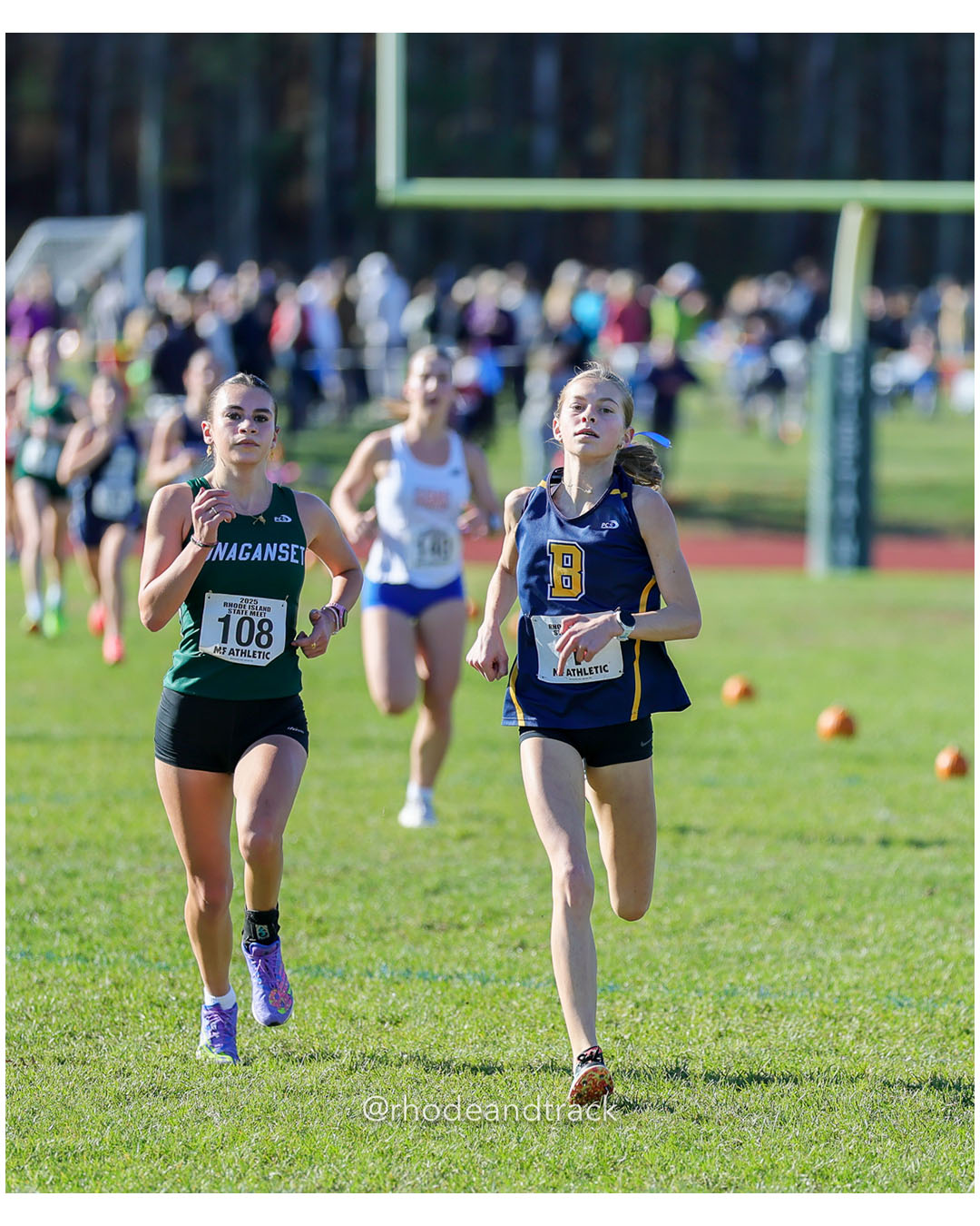 Madison Ourique, Ponaganset High School, 21:36.61, 57 - Charlotte Ford, Barrington High School, 21:35.97, 56 — RI Cross Country State Championship - Ponaganset High School - North Scituate, RI - November 1, 2025 File: ./dir-1-Girls-Championship/251101-2025-RI-Cross-Country-State-Championships-Ponaganset-281-296A3328.jpg Madison Ourique, Ponaganset High School, 21:36.61, 57 - Charlotte Ford, Barrington High School, 21:35.97, 56 — RI Cross Country State Champ…