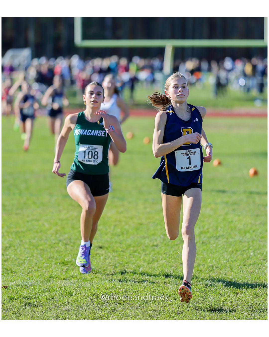 Madison Ourique, Ponaganset High School, 21:36.61, 57 - Charlotte Ford, Barrington High School, 21:35.97, 56 - RI Cross Country State Championship - Ponaganset High School - North Scituate, RI - November 1, 2025 File: ./dir-1-Girls-Championship/251101-2025-RI-Cross-Country-State-Championships-Ponaganset-282-296A3350.jpg Madison Ourique, Ponaganset High School, 21:36.61, 57 - Charlotte Ford, Barrington High School, 21:35.97, 56 - RI Cross Country State Champ…