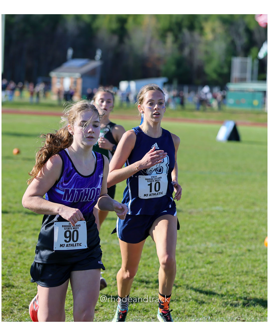 Evelyn Towers, Mount Hope High School, 22:32.67, 78 -Abigail Bassett, Burrillville High School, 22:32.91, 79 - RI Cross Country State Championship - Ponaganset High School - North Scituate, RI - November 1, 2025 File: ./dir-1-Girls-Championship/251101-2025-RI-Cross-Country-State-Championships-Ponaganset-307-296A3957.jpg Evelyn Towers, Mount Hope High School, 22:32.67, 78 -Abigail Bassett, Burrillville High School, 22:32.91, 79 - RI Cross Country State Champ…