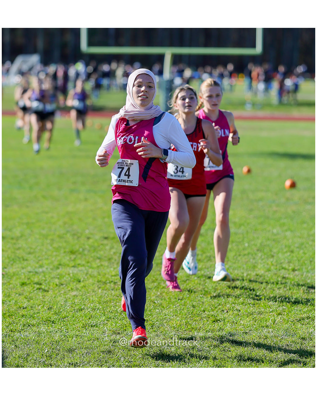 Halima Kouraj, Lincoln High School, 23:10.05, 93 - RI Cross Country State Championship - Ponaganset High School - North Scituate, RI - November 1, 2025 File: ./dir-1-Girls-Championship/251101-2025-RI-Cross-Country-State-Championships-Ponaganset-324-296A4321.jpg Halima Kouraj, Lincoln High School, 23:10.05, 93 - RI Cross Country State Championship - Ponaganset High School - North Scituate, RI - Nove…