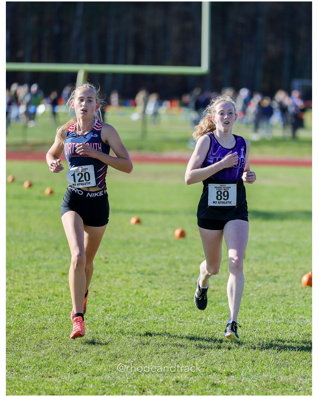 Hanalei Streuli, Portsmouth High School, 23:55.37, 109 - Kara Pisasale, Mount Hope High School, 23:55.35, 108 - RI Cross Country State Championship - Ponaganset High School - North Scituate, RI - November 1, 2025 File: ./dir-1-Girls-Championship/251101-2025-RI-Cross-Country-State-Championships-Ponaganset-341-296A4638.jpg Hanalei Streuli, Portsmouth High School, 23:55.37, 109 - Kara Pisasale, Mount Hope High School, 23:55.35, 108 - RI Cross Country State Cham…
