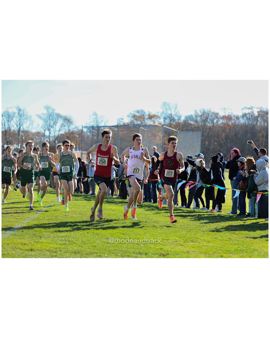 Sean Gray, Portsmouth High School, 15:16.10, 1 - 217; - Andrew Parisi, East Greenwich High School, 16:36.40, 16 - RI Cross Country State Championship - Ponaganset High School - North Scituate, RI - November 1, 2025 File: ./dir-2-Boys-Championship/251101-2025-RI-Cross-Country-State-Championships-Ponaganset-440-296A5471.jpg Sean Gray, Portsmouth High School, 15:16.10, 1 - 217; - Andrew Parisi, East Greenwich High School, 16:36.40, 16 - RI Cross Country State Ch…