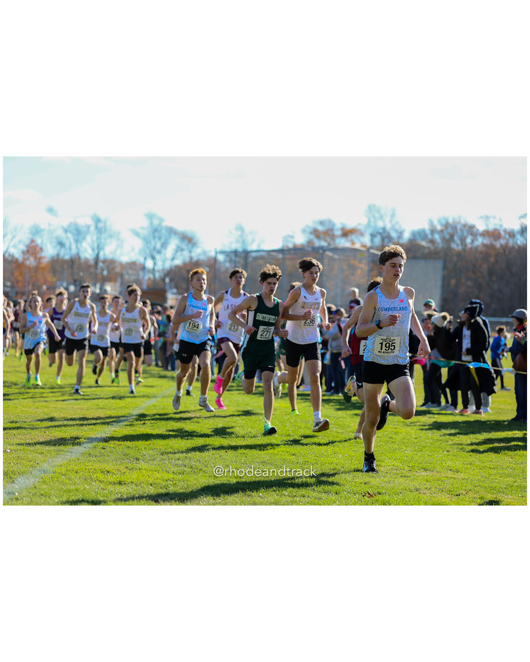 Noah Brown, Cumberland, 16:41.83, 20 - Matthew Lewis, La Salle Academy, 16:35.60, 15 - Mason Smith, Smithfield High School, 18:02.42, 59 - Colton Orr, North Kingstown High School, 16:39.59, 19 - Ethan Libby, Cumberland, 16:32.29, 12 - RI Cross Country State Championship - Ponaganset High School - North Scituate, RI - November 1, 2025 File: ./dir-2-Boys-Championship/251101-2025-RI-Cross-Country-State-Championships-Ponaganset-445-296A5544.jpg Noah Brown, Cumberland, 16:41.83, 20 - Matthew Lewis, La Salle Academy, 16:35.60, 15 - Mason Smith, Smithfield High School, 18:02.42, 59 -…