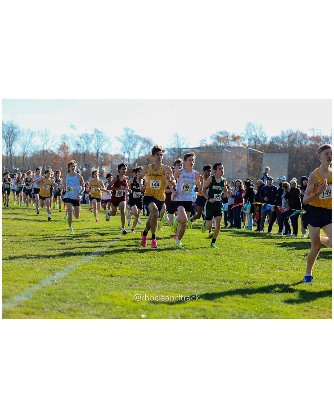 Vlad Horvatic, Barrington High School, 17:06.05, 29 - Brayden Rivello, Cumberland, 17:15.73, 36 - Hunter Vallee, Smithfield High School, 17:25.49, 43 - RI Cross Country State Championship - Ponaganset High School - North Scituate, RI - November 1, 2025 File: ./dir-2-Boys-Championship/251101-2025-RI-Cross-Country-State-Championships-Ponaganset-453-296A5635.jpg Vlad Horvatic, Barrington High School, 17:06.05, 29 - Brayden Rivello, Cumberland, 17:15.73, 36 - Hunter Vallee, Smithfield High School, 17…