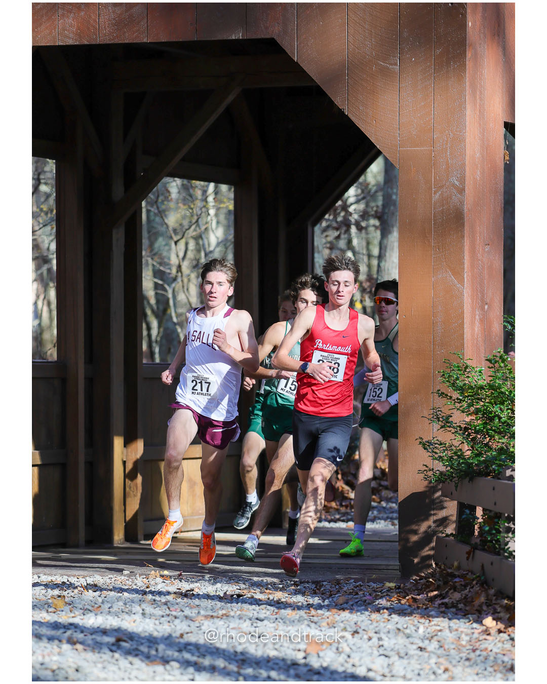 Marshall Vernon, La Salle Academy, 15:30.62, 4 - Sean Gray, Portsmouth High School, 15:16.10, 1 - RI Cross Country State Championship - Ponaganset High School - North Scituate, RI - November 1, 2025 File: ./dir-2-Boys-Championship/251101-2025-RI-Cross-Country-State-Championships-Ponaganset-476-296A5925.jpg Marshall Vernon, La Salle Academy, 15:30.62, 4 - Sean Gray, Portsmouth High School, 15:16.10, 1 - RI Cross Country State Championship - Pon…