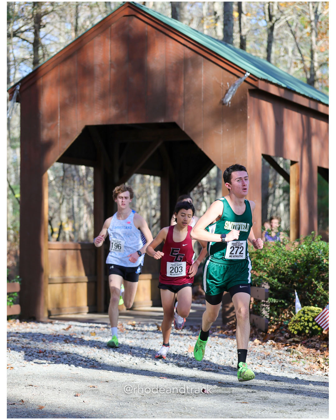 Colin Peterson, Cumberland, 17:21.63, 39 - Micah Dru, East Greenwich High School, 17:20.05, 37 - Hunter Vallee, Smithfield High School, 17:25.49, 43 - RI Cross Country State Championship - Ponaganset High School - North Scituate, RI - November 1, 2025 File: ./dir-2-Boys-Championship/251101-2025-RI-Cross-Country-State-Championships-Ponaganset-498-296A6291.jpg Colin Peterson, Cumberland, 17:21.63, 39 - Micah Dru, East Greenwich High School, 17:20.05, 37 - Hunter Vallee, Smithfield High School, 17:…