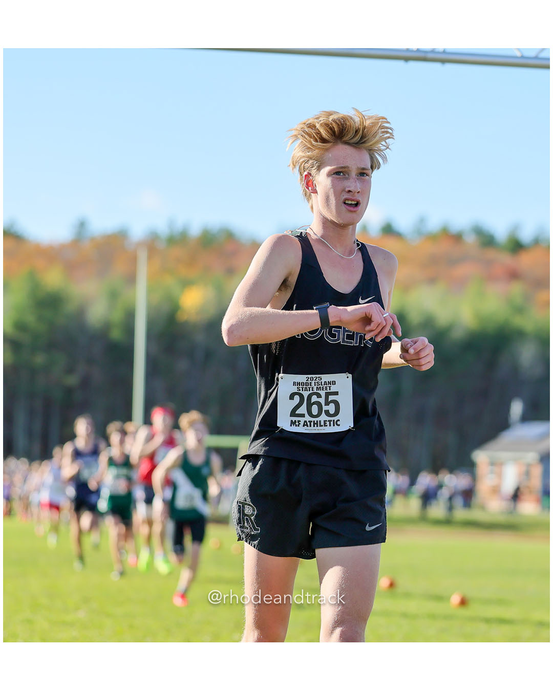 Grant Herchenroether, Rogers, 18:35.60, 80 - RI Cross Country State Championship - Ponaganset High School - North Scituate, RI - November 1, 2025 File: ./dir-2-Boys-Championship/251101-2025-RI-Cross-Country-State-Championships-Ponaganset-653-296A9215.jpg Grant Herchenroether, Rogers, 18:35.60, 80 - RI Cross Country State Championship - Ponaganset High School - North Scituate, RI - November 1…