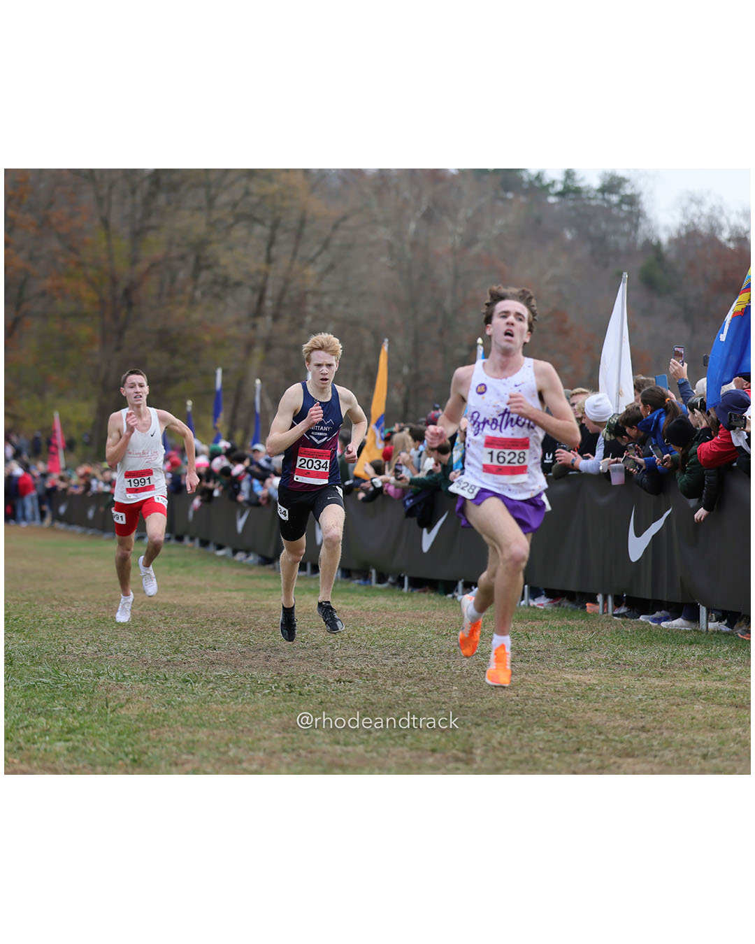 Ryan Collins, Brothers TC; Ryan Mehan, Pittsford Mendon - NXR NE NY - Bowdoin Park - Wappingers Falls, NY November 11, 2025 - Bowdoin Park - Wappingers Falls, New York - November 22, 2025 File: ./251122-2025-NXR-NE-NY-Federation-Championships-Bowdoin-Park-195-296A8464.jpg Ryan Collins, Brothers TC; Ryan Mehan, Pittsford Mendon - NXR NE NY - Bowdoin Park - Wappingers Falls, NY November 11, 2025 - Bowdoin Park…