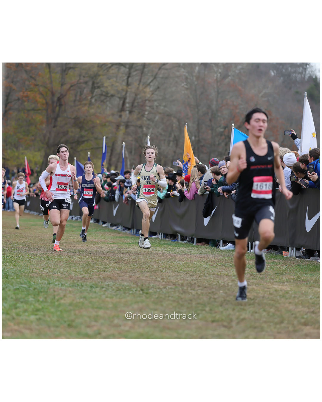 Oliver Redmond, Hawks TC; Quentin Koch, Greenwich TC - NXR NE NY - Bowdoin Park - Wappingers Falls, NY November 11, 2025 - Bowdoin Park - Wappingers Falls, New York - November 22, 2025 File: ./251122-2025-NXR-NE-NY-Federation-Championships-Bowdoin-Park-251-296A9609.jpg Oliver Redmond, Hawks TC; Quentin Koch, Greenwich TC - NXR NE NY - Bowdoin Park - Wappingers Falls, NY November 11, 2025 - Bowdoin Park - W…