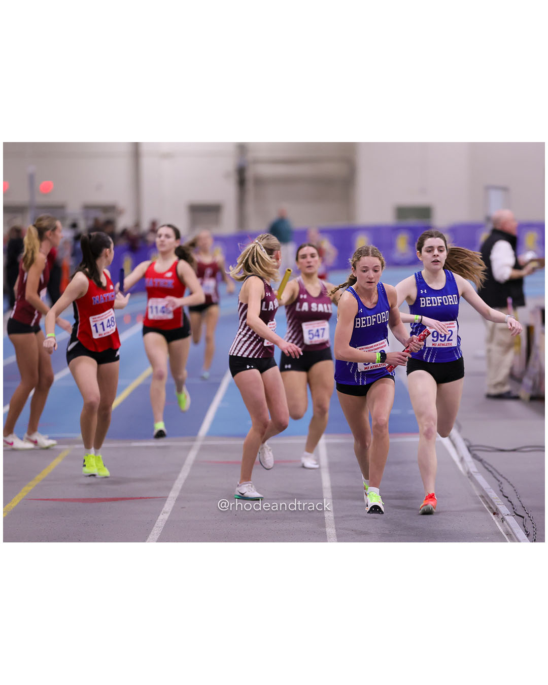 La Salle Academy RI - Bedford - 2026 New England Indoor Track and Field Championships - Reggie Lewis Center - Boston, Massachusetts - February 28, 2026 File: ./260228-2026-New-England-Indoor-Track-Championships-Reggie-Lewis-89-296A8784.jpg La Salle Academy RI - Bedford - 2026 New England Indoor Track and Field Championships - Reggie Lewis Center - Boston, Massachusetts - Febru…