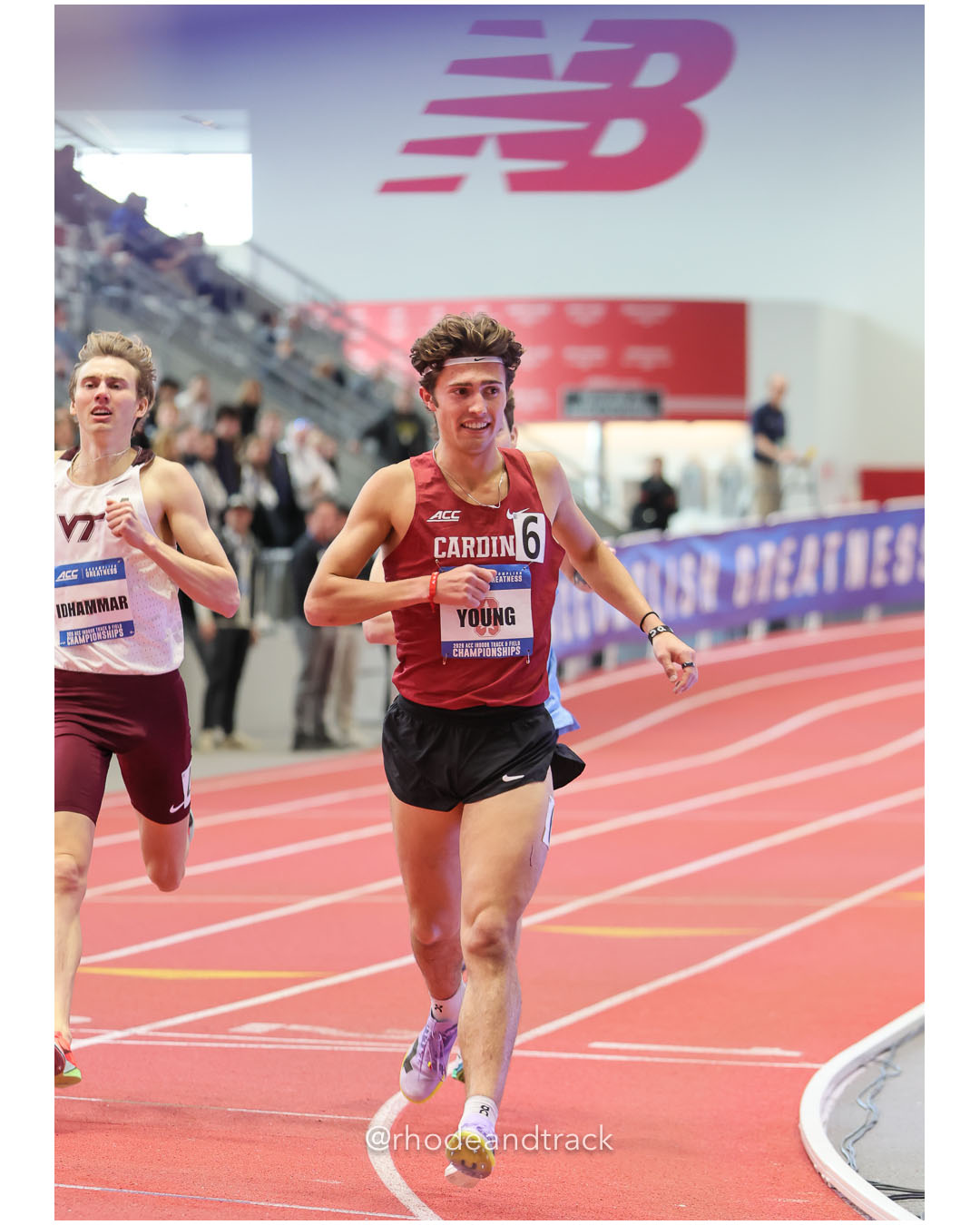 Viktor Idhammar, Virginia Tech, SR, #614; Leo Young, Stanford, JR, #561 - 2026 ACC Championships - the TRACK at New Balance - Boston, Massa…