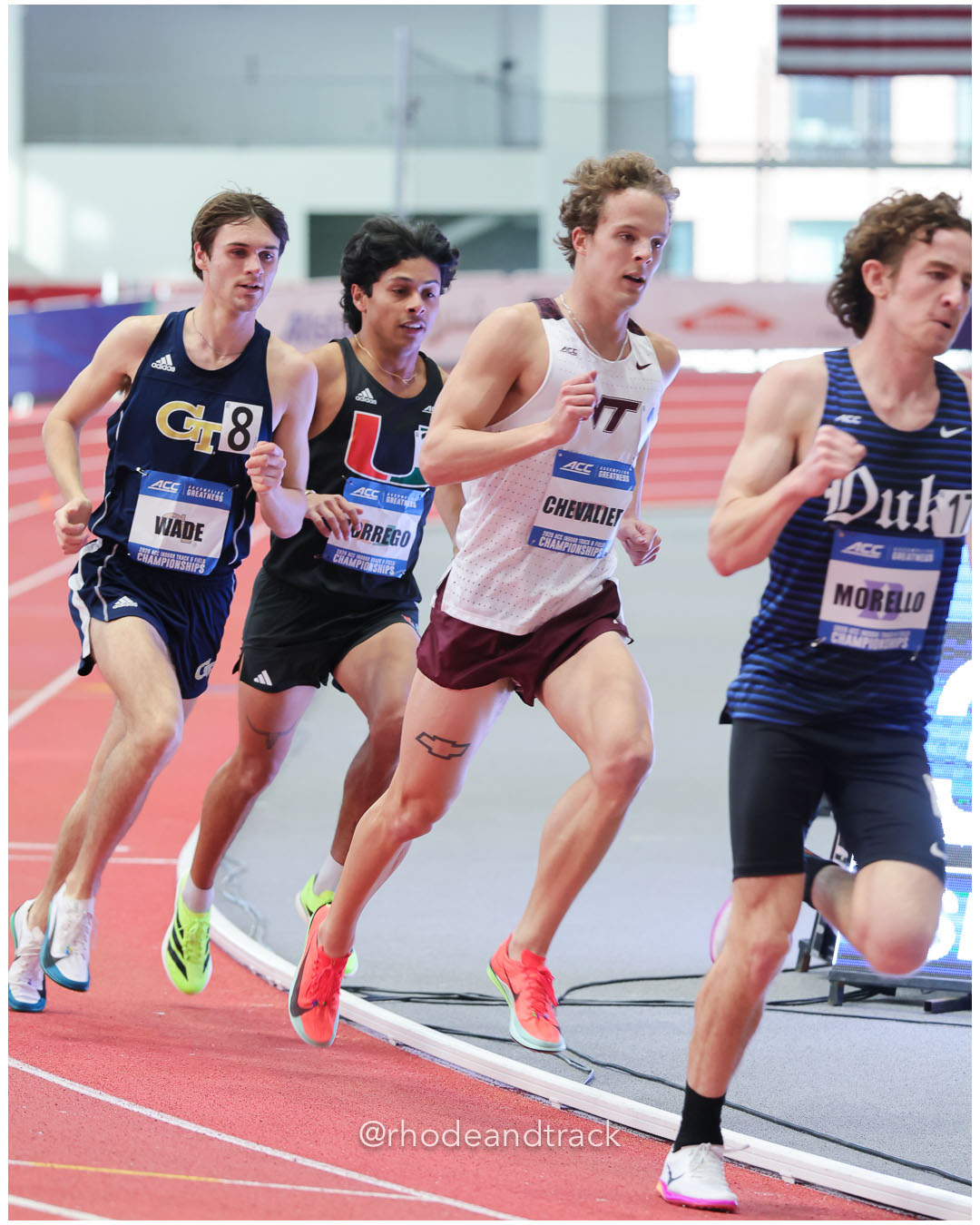 Sean Morello, Duke, SO, #396; Taylor Wade, Georgia Tech, JR, #442 - 2026 ACC Championships - the TRACK at New Balance - Boston, Massachusetts - February 28, 2026 File: ./260228-ACC-Championships-2026-Boston-MA-228-296A2490.jpg Sean Morello, Duke, SO, #396; Taylor Wade, Georgia Tech, JR, #442 - 2026 ACC Championships - the TRACK at New Balance - Boston, Massachuset…