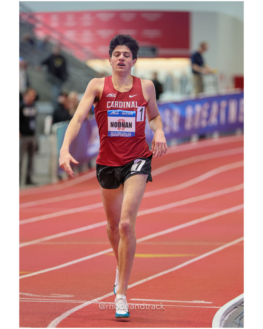 Evan Noonan, Stanford, FR, #556 - 2026 ACC Championships - the TRACK at New Balance - Boston, Massachusetts - February 28, 2026 – 2026 ACC…