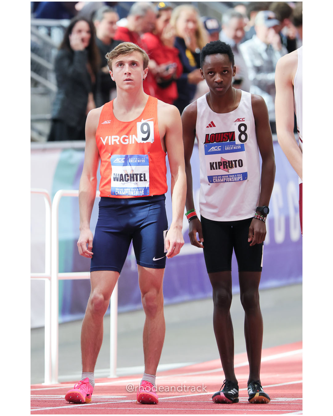 Elsingi Kipruto, Louisville, FR, #451; Justin Wachtel, Virginia, SR, #600 - 2026 ACC Championships - the TRACK at New Balance - Boston, Massachusetts - February 28, 2026 File: ./260228-ACC-Championships-2026-Boston-MA-251-296A3319.jpg Elsingi Kipruto, Louisville, FR, #451; Justin Wachtel, Virginia, SR, #600 - 2026 ACC Championships - the TRACK at New Balance - Boston, Mas…