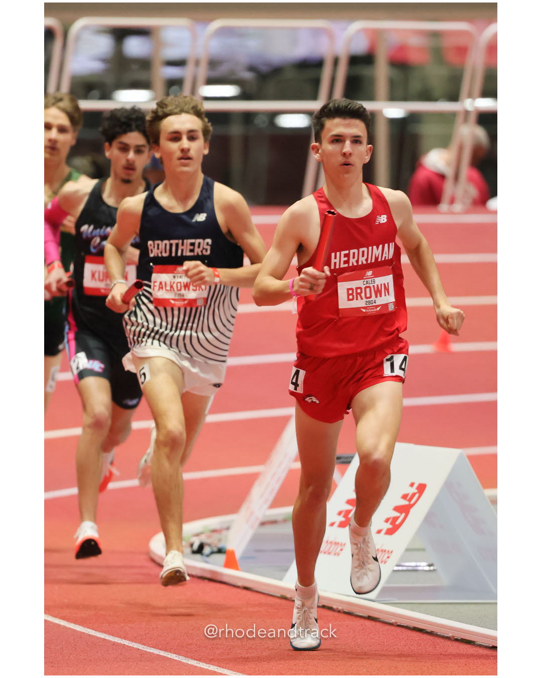 Caleb Brown, Herriman Utah - Boys 4xMile - New Balance Indoor Nationals 2026 - the TRACK at New Balance - Boston, Massachusetts - March 14,…