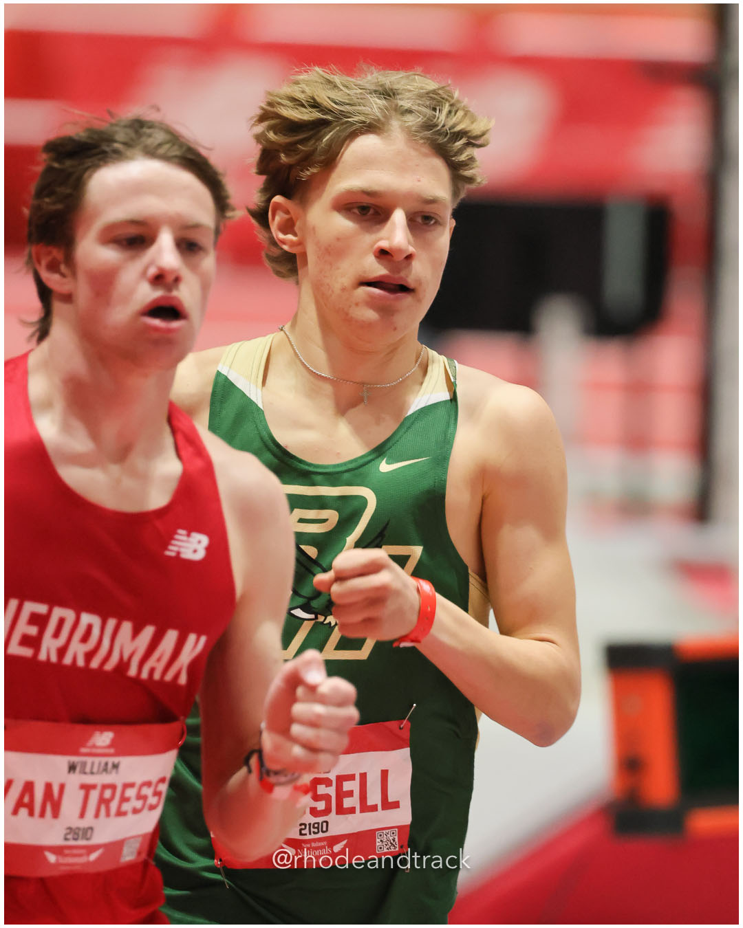Fred Russell, Bishop Hendricken - Boys 4xMile - New Balance Indoor Nationals 2026 - the TRACK at New Balance - Boston, Massachusetts - Marc…