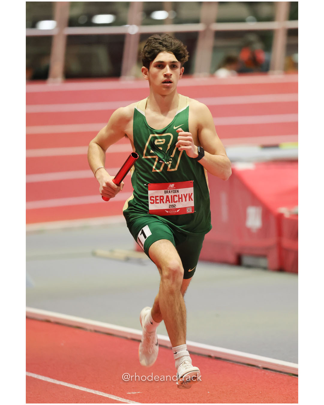 Brayden Seraichyk, Bishop Hendricken - Boys 4xMile - New Balance Indoor Nationals 2026 - the TRACK at New Balance - Boston, Massachusetts -…