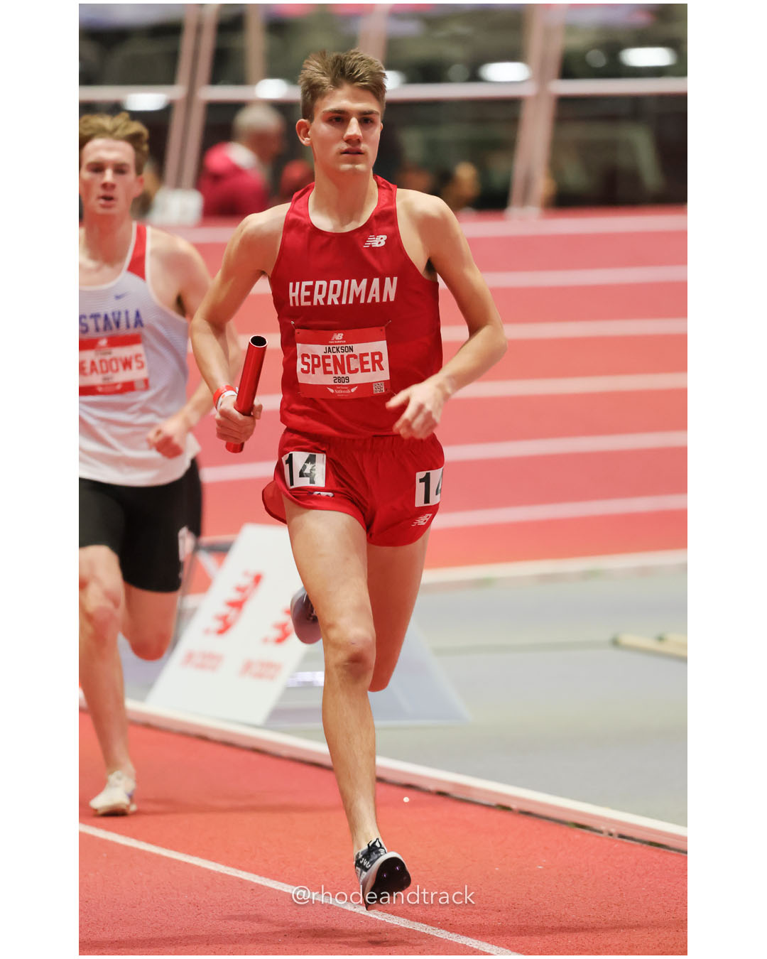 Jackson Spencer, Herriman Utah - Boys 4xMile - New Balance Indoor Nationals 2026 - the TRACK at New Balance - Boston, Massachusetts - March 14, 2026 File: ./dir-Boys-4xMile-Relay/260314-2026-New-Balance-Indoor-Nationals-Boston-MA-Saturday-551-296A1938.jpg Jackson Spencer, Herriman Utah - Boys 4xMile - New Balance Indoor Nationals 2026 - the TRACK at New Balance - Boston, Massachusetts - March…