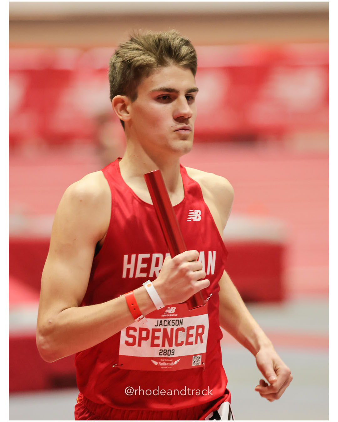 Jackson Spencer, Herriman Utah - Boys 4xMile - New Balance Indoor Nationals 2026 - the TRACK at New Balance - Boston, Massachusetts - March 14, 2026 File: ./dir-Boys-4xMile-Relay/260314-2026-New-Balance-Indoor-Nationals-Boston-MA-Saturday-585-296A3495.jpg Jackson Spencer, Herriman Utah - Boys 4xMile - New Balance Indoor Nationals 2026 - the TRACK at New Balance - Boston, Massachusetts - March…