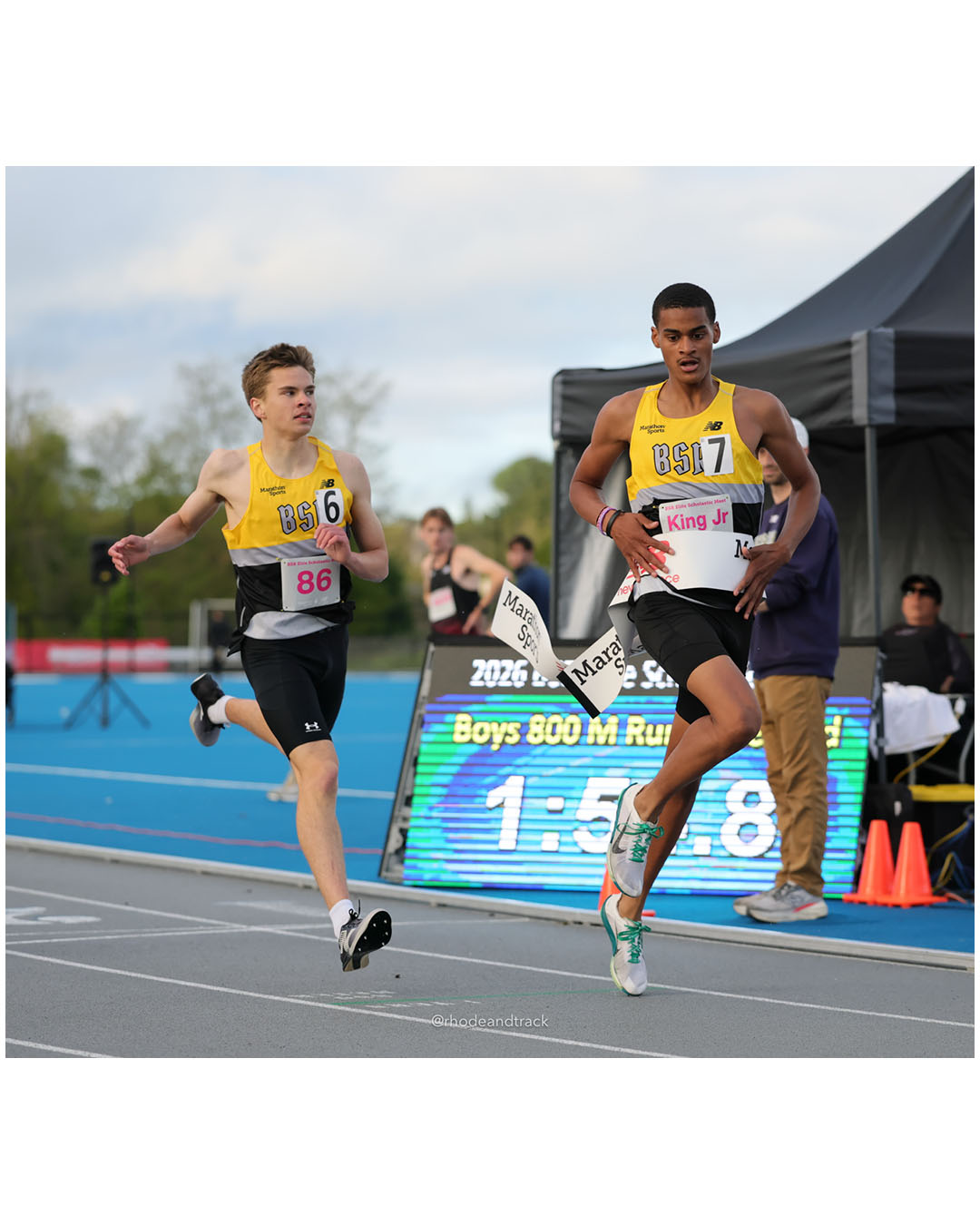 Maurice King Jr, Unattached, SR, #30 - Joshua Twomey, Unattached, SR, #86 - BSR Elite Scholastic Meet - UMass Lowell - Lowell, Massachusetts - May 15, 2026 File: ./dir-Boys-800m/260515-2026-BSR-Elite-Scholastic-Meet-100-296A5119.jpg Maurice King Jr, Unattached, SR, #30 - Joshua Twomey, Unattached, SR, #86 - BSR Elite Scholastic Meet - UMass Lowell - Lowell, Massachusett…