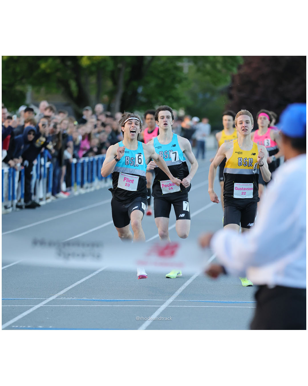 Harry Flint, Massachusetts, SR, #23 - Nico Peukert, Massachusetts, SR, #24 - Joe Gustavson, New Hampshire, JR, #22 - BSR Elite Scholastic Meet - UMass Lowell - Lowell, Massachusetts - May 15, 2026 File: ./dir-Boys-800m/260515-2026-BSR-Elite-Scholastic-Meet-220-296A0971.jpg Harry Flint, Massachusetts, SR, #23 - Nico Peukert, Massachusetts, SR, #24 - Joe Gustavson, New Hampshire, JR, #22 - BSR Elite Scholastic M…