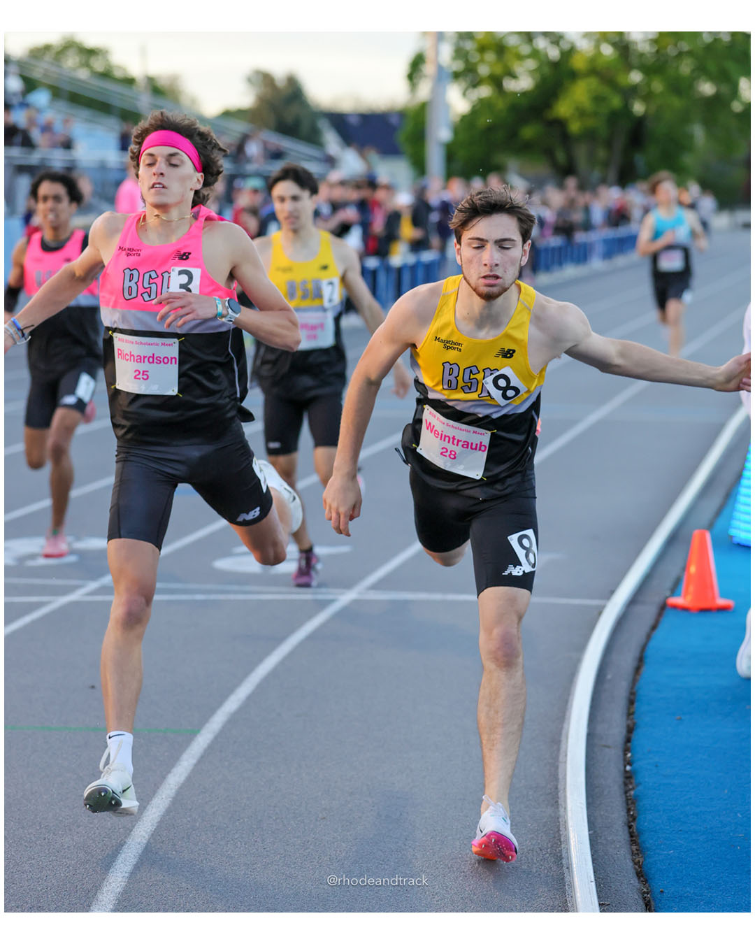 Jack Weintraub, Massachusetts, JR, #28 - Brody Richardson, Massachusetts, SR, #25 - BSR Elite Scholastic Meet - UMass Lowell - Lowell, Massachusetts - May 15, 2026 File: ./dir-Boys-800m/260515-2026-BSR-Elite-Scholastic-Meet-223-296A1102.jpg Jack Weintraub, Massachusetts, JR, #28 - Brody Richardson, Massachusetts, SR, #25 - BSR Elite Scholastic Meet - UMass Lowell - Lowell, Mass…