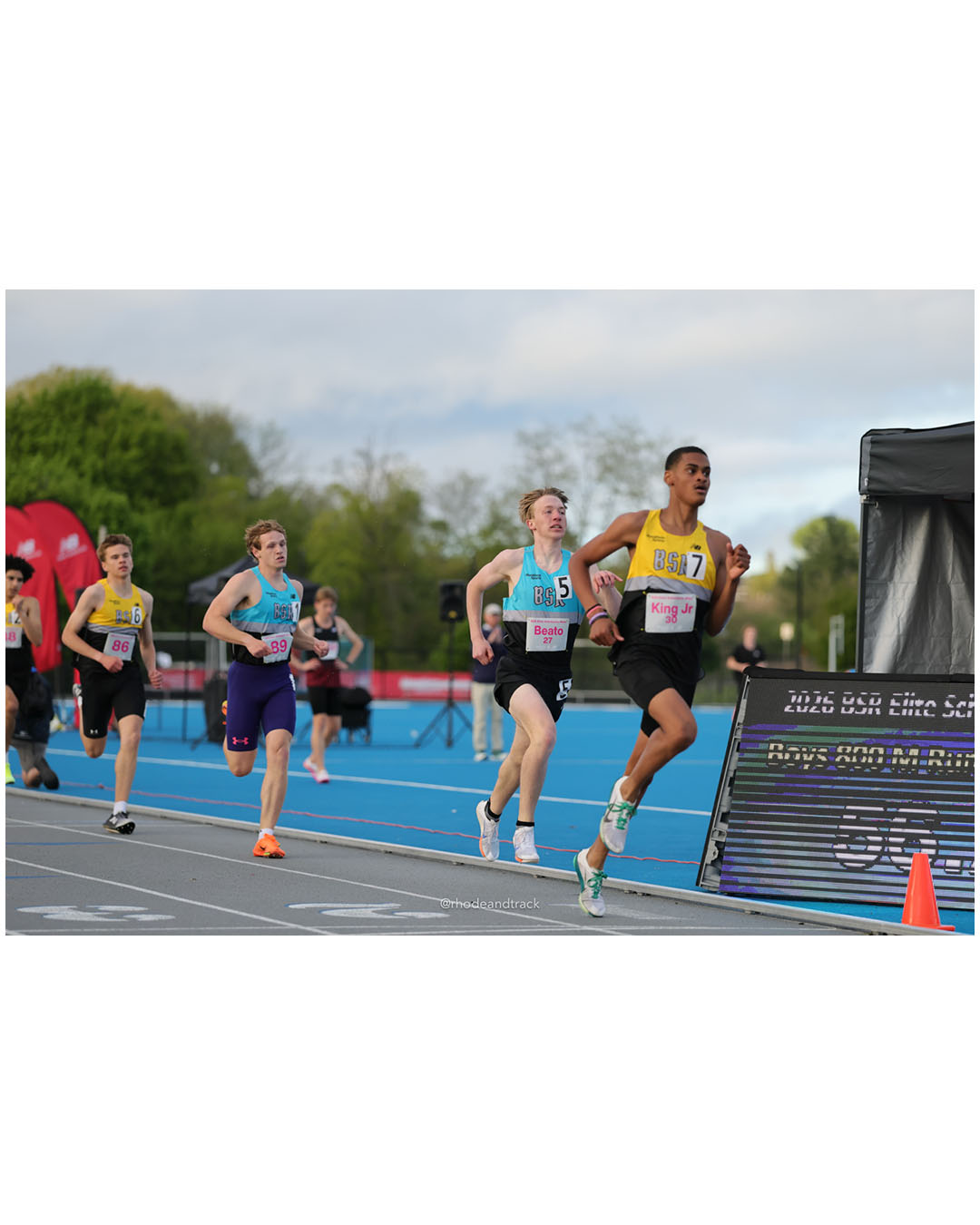 Maurice King Jr, Unattached, SR, #30 - Robert Beato, Unattached, JR, #27 - Hayden Atkinson, Valor track club, SR, #89 - BSR Elite Scholastic Meet - UMass Lowell - Lowell, Massachusetts - May 15, 2026 File: ./dir-Boys-800m/260515-2026-BSR-Elite-Scholastic-Meet-93-296A4858.jpg Maurice King Jr, Unattached, SR, #30 - Robert Beato, Unattached, JR, #27 - Hayden Atkinson, Valor track club, SR, #89 - BSR Elite Scholasti…