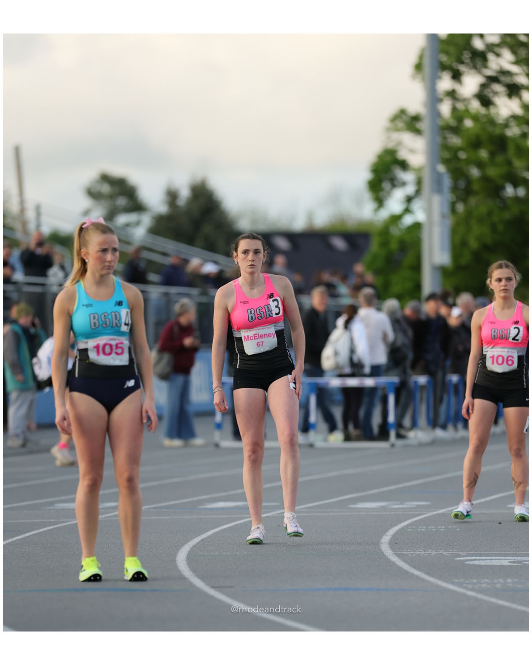 Madie Poteet, Blue Hawks Track Club, SR, #105 - Meghan McEleney, Volante Running, SR, #67 - Susan Wisniewski, New England Elite, JR, #106 - BSR Elite Scholastic Meet - UMass Lowell - Lowell, Massachusetts - May 15, 2026 File: ./dir-Girls-800m/260515-2026-BSR-Elite-Scholastic-Meet-68-296A4512.jpg Madie Poteet, Blue Hawks Track Club, SR, #105 - Meghan McEleney, Volante Running, SR, #67 - Susan Wisniewski, New England Elite, JR, #106 -…