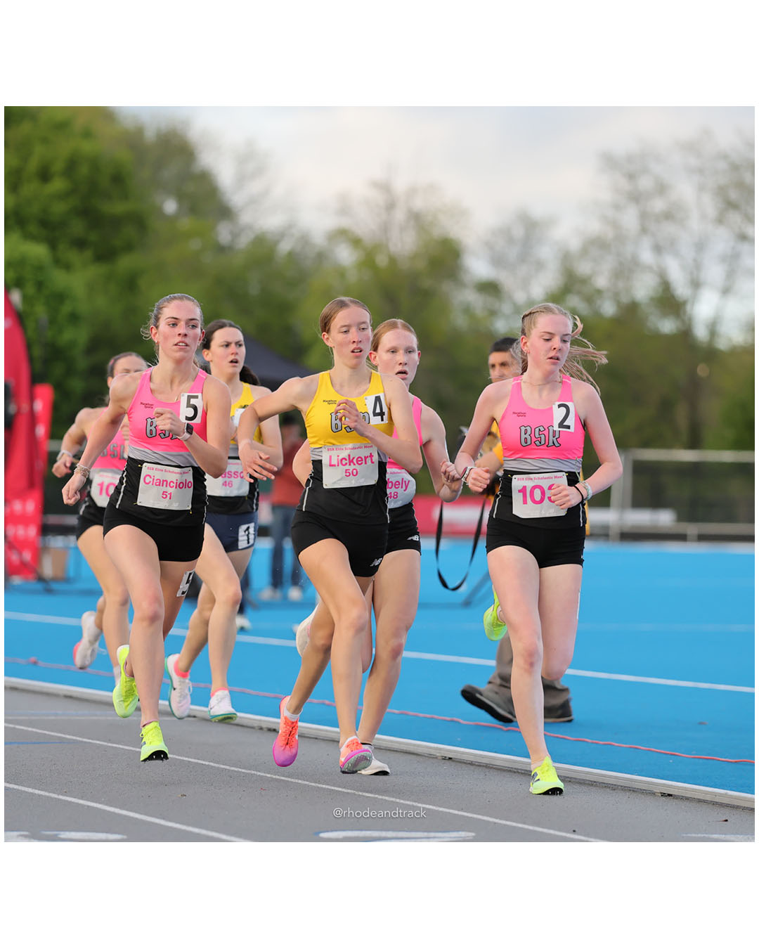 Claire Cianciolo, Needham Youth Track Club, JR, #51 - Mackenzie Lickert, SAINTS TC, JR, #50 - Emma Genovese, Emerging Elite, FR, #103 - BSR Elite Scholastic Meet - UMass Lowell - Lowell, Massachusetts - May 15, 2026 File: ./dir-Girls-Mile/260515-2026-BSR-Elite-Scholastic-Meet-121-296A6350.jpg Claire Cianciolo, Needham Youth Track Club, JR, #51 - Mackenzie Lickert, SAINTS TC, JR, #50 - Emma Genovese, Emerging Elite, FR, #103 - BSR…