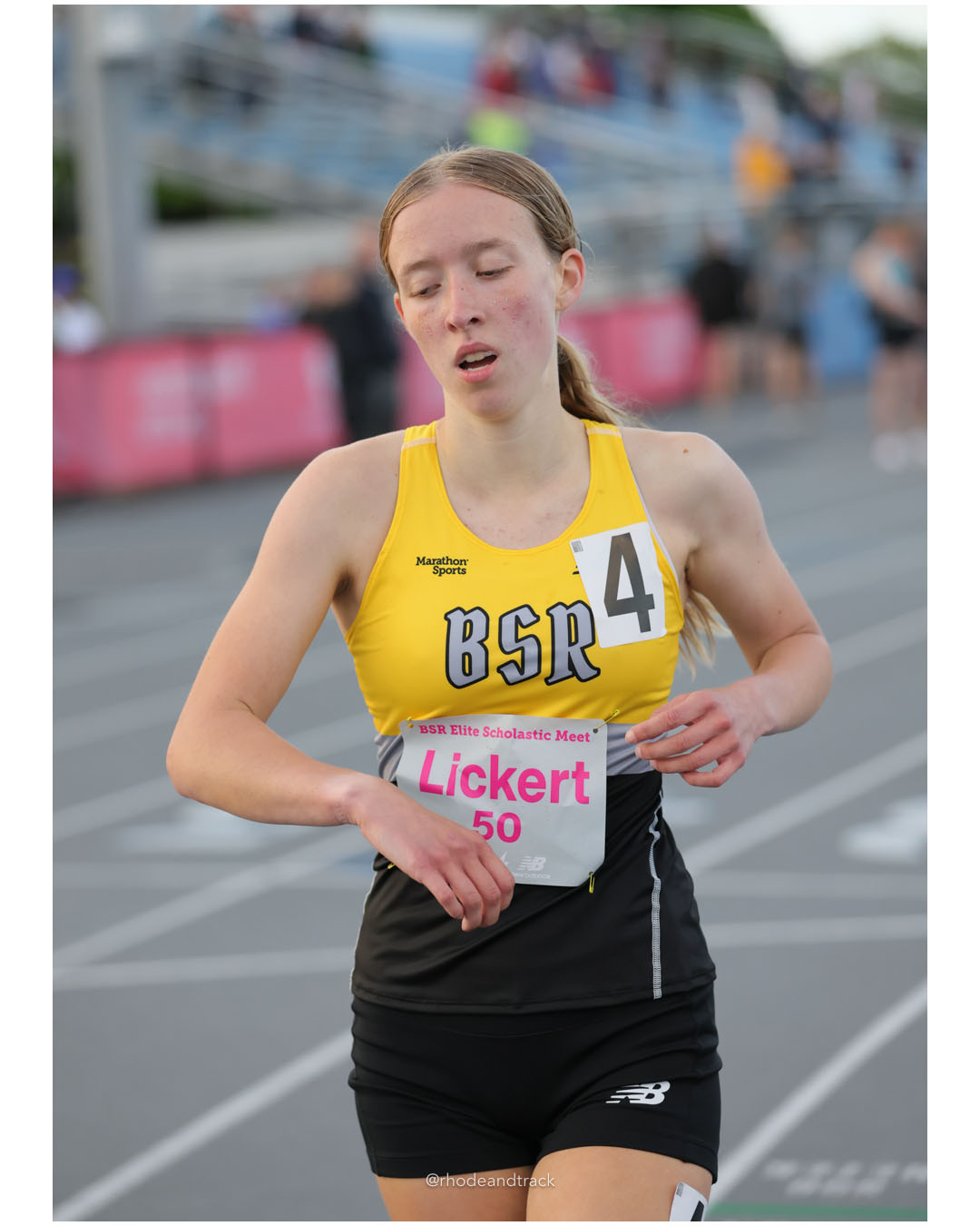 Mackenzie Lickert, SAINTS TC, JR, #50 - BSR Elite Scholastic Meet - UMass Lowell - Lowell, Massachusetts - May 15, 2026 File: ./dir-Girls-Mile/260515-2026-BSR-Elite-Scholastic-Meet-132-296A6901.jpg Mackenzie Lickert, SAINTS TC, JR, #50 - BSR Elite Scholastic Meet - UMass Lowell - Lowell, Massachusetts - May 15, 2026 – 2026 BSR Elite Sc…