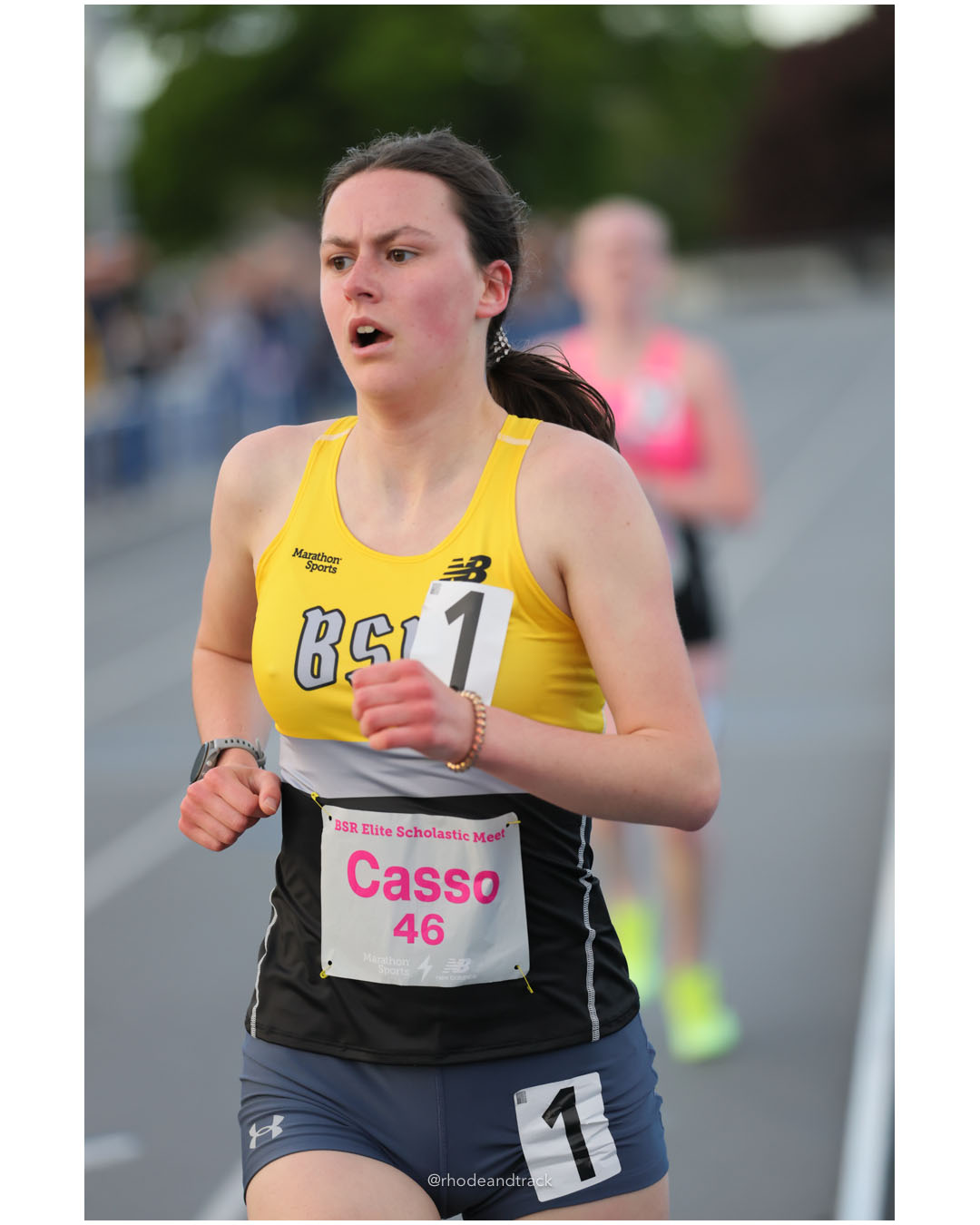 Elise Casso, Falmouth Running Club, SR, #46 - BSR Elite Scholastic Meet - UMass Lowell - Lowell, Massachusetts - May 15, 2026 File: ./dir-Girls-Mile/260515-2026-BSR-Elite-Scholastic-Meet-133-296A6971.jpg Elise Casso, Falmouth Running Club, SR, #46 - BSR Elite Scholastic Meet - UMass Lowell - Lowell, Massachusetts - May 15, 2026 – 2026 BSR El…