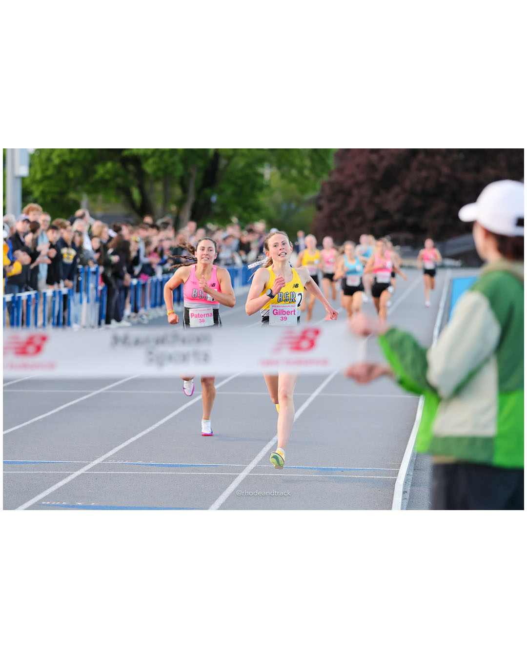 Chase Gilbert, Connecticut, SR, #39 - Alexis Paterna, New Hampshire, JR, #38 - BSR Elite Scholastic Meet - UMass Lowell - Lowell, Massachusetts - May 15, 2026 File: ./dir-Girls-Mile/260515-2026-BSR-Elite-Scholastic-Meet-286-296A3541.jpg Chase Gilbert, Connecticut, SR, #39 - Alexis Paterna, New Hampshire, JR, #38 - BSR Elite Scholastic Meet - UMass Lowell - Lowell, Massachus…