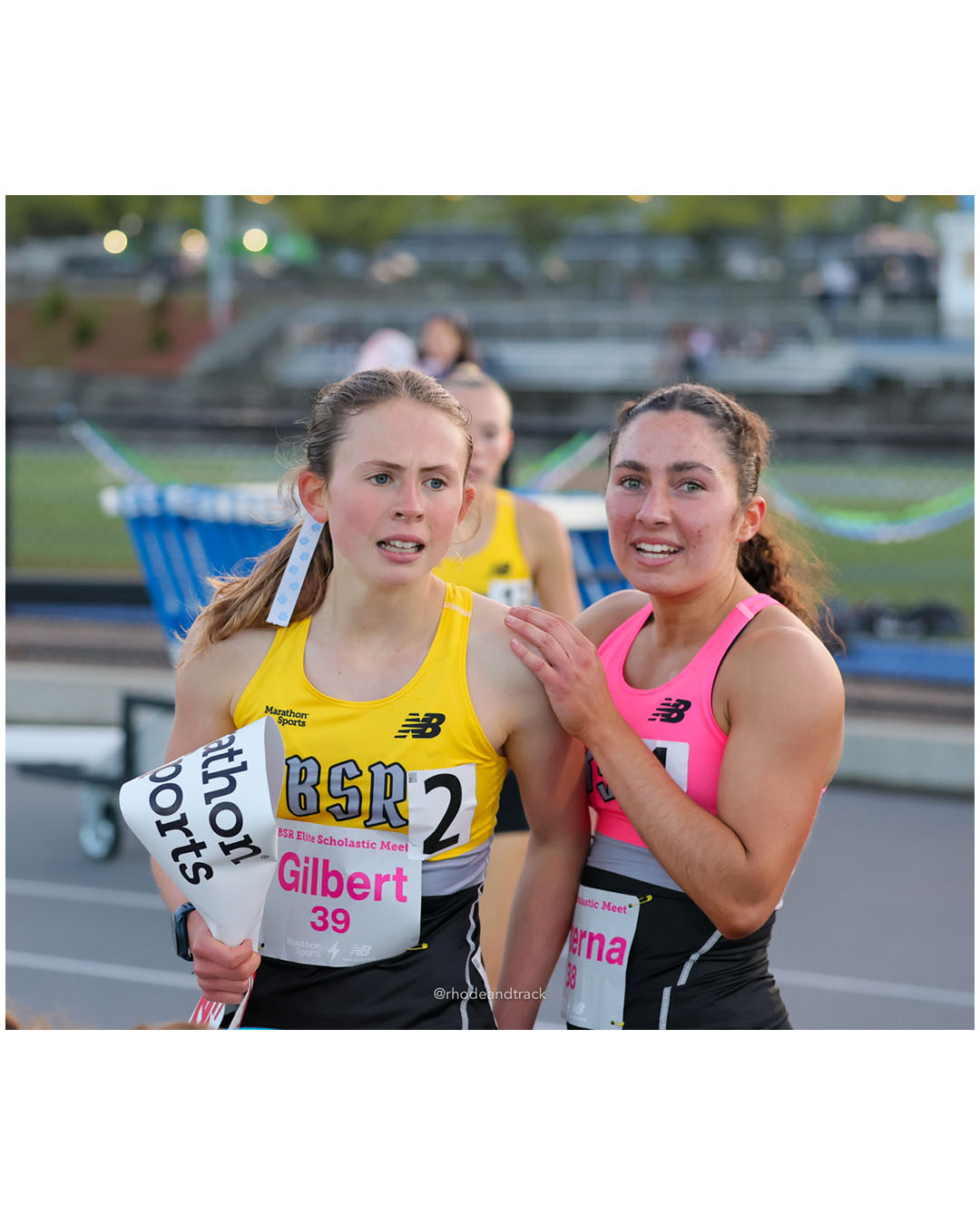 Chase Gilbert, Connecticut, SR, #39 - Alexis Paterna, New Hampshire, JR, #38 - BSR Elite Scholastic Meet - UMass Lowell - Lowell, Massachusetts - May 15, 2026 File: ./dir-Girls-Mile/260515-2026-BSR-Elite-Scholastic-Meet-296-296A3840.jpg Chase Gilbert, Connecticut, SR, #39 - Alexis Paterna, New Hampshire, JR, #38 - BSR Elite Scholastic Meet - UMass Lowell - Lowell, Massachus…